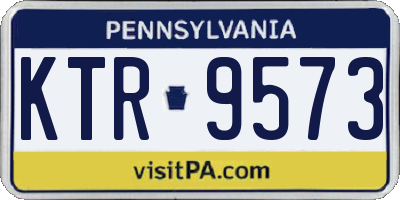 PA license plate KTR9573