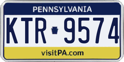 PA license plate KTR9574