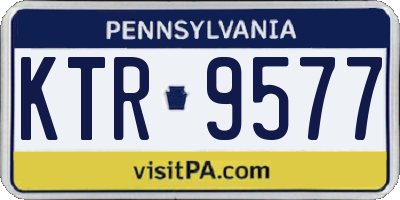 PA license plate KTR9577