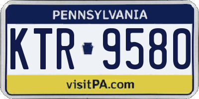 PA license plate KTR9580