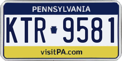PA license plate KTR9581