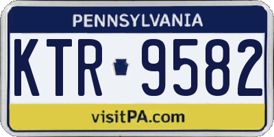 PA license plate KTR9582