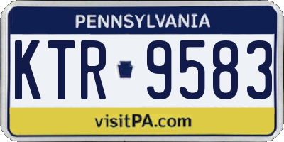 PA license plate KTR9583