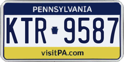 PA license plate KTR9587