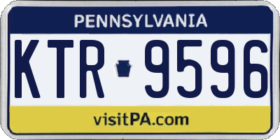 PA license plate KTR9596
