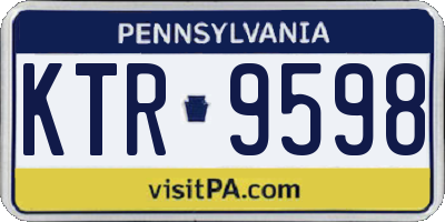 PA license plate KTR9598