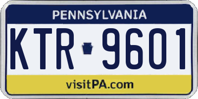 PA license plate KTR9601