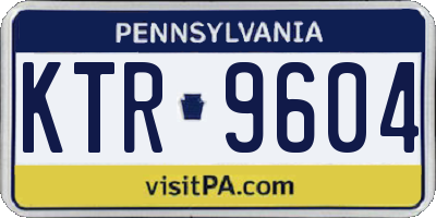 PA license plate KTR9604