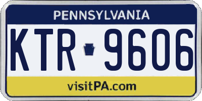 PA license plate KTR9606