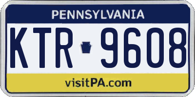 PA license plate KTR9608
