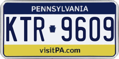 PA license plate KTR9609