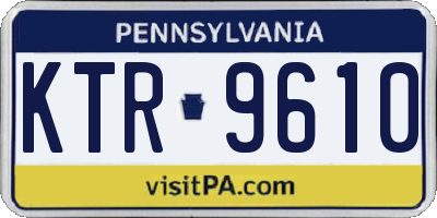 PA license plate KTR9610