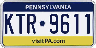 PA license plate KTR9611