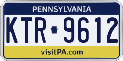 PA license plate KTR9612