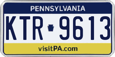 PA license plate KTR9613