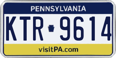 PA license plate KTR9614