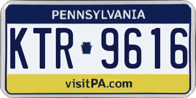 PA license plate KTR9616