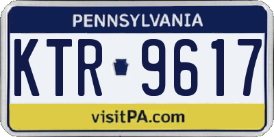 PA license plate KTR9617