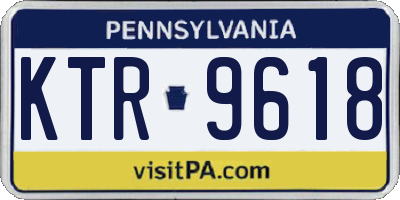 PA license plate KTR9618