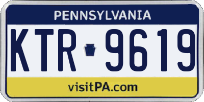 PA license plate KTR9619