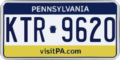 PA license plate KTR9620