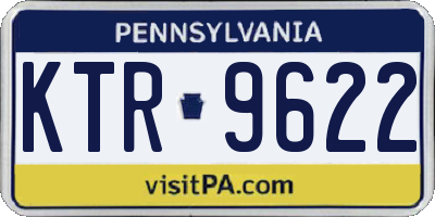 PA license plate KTR9622