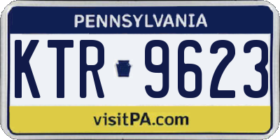 PA license plate KTR9623