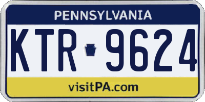 PA license plate KTR9624
