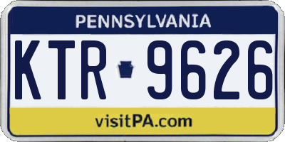 PA license plate KTR9626