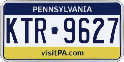 PA license plate KTR9627
