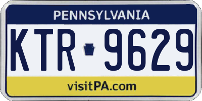 PA license plate KTR9629