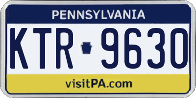 PA license plate KTR9630