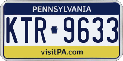 PA license plate KTR9633