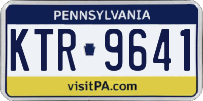 PA license plate KTR9641