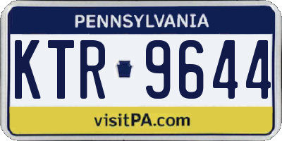 PA license plate KTR9644