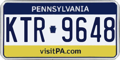 PA license plate KTR9648