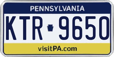 PA license plate KTR9650