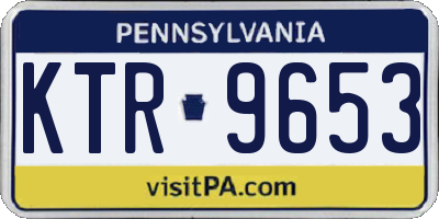 PA license plate KTR9653