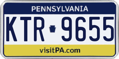 PA license plate KTR9655