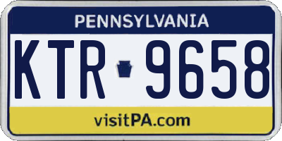 PA license plate KTR9658