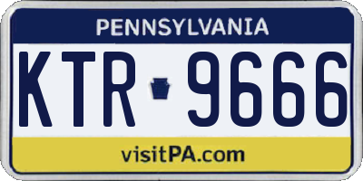 PA license plate KTR9666