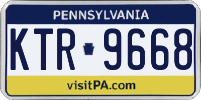 PA license plate KTR9668