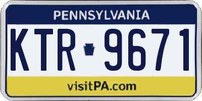 PA license plate KTR9671