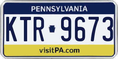 PA license plate KTR9673