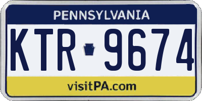 PA license plate KTR9674