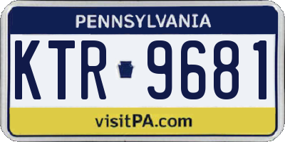 PA license plate KTR9681