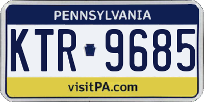 PA license plate KTR9685