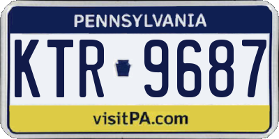 PA license plate KTR9687