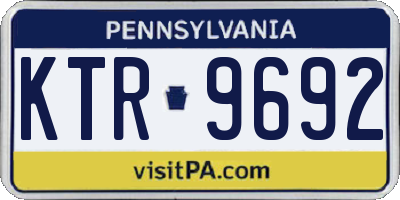 PA license plate KTR9692