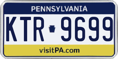 PA license plate KTR9699